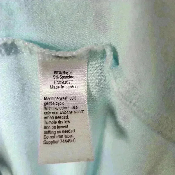 a.n.a women's sky blue 3/4 Length sleeve tee size large - Picture 6 of 6